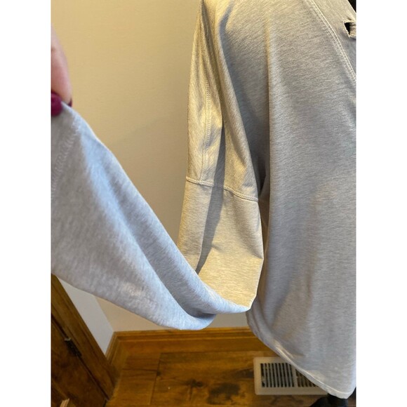 Apana T Shirt Size Small Criss Cross Corset Look Back Hi Low Hem Ragan Sleeves - Picture 3 of 10